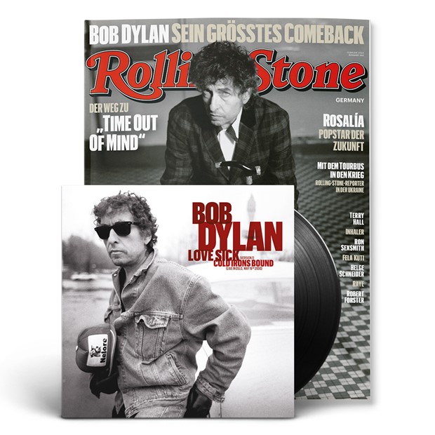 Bob Dylan - Vinyl Single auf der Titelseite des Rolling Stone