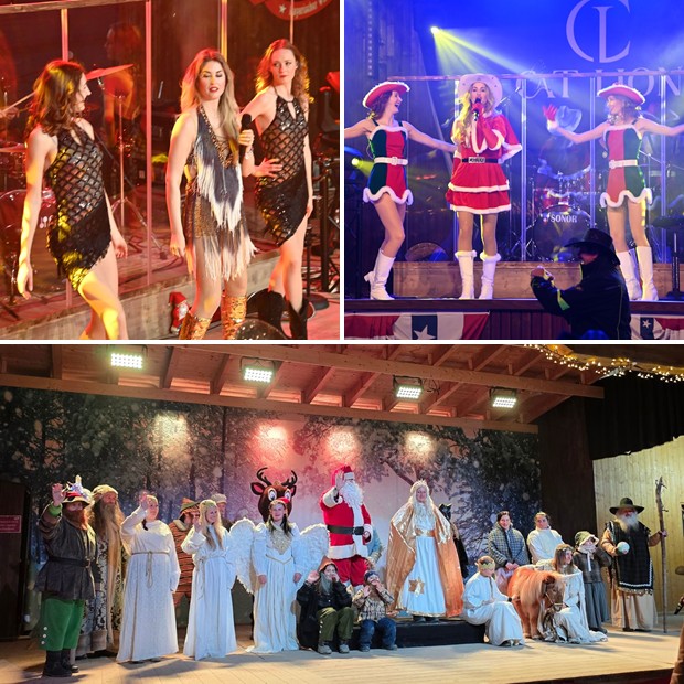 Christmas in Pullman City (Bayern). Santa Claus und Cat Lion