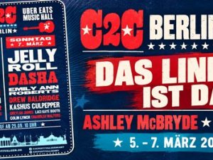C2C Berlin 2027 Line-up mit Ashley McBryde und Jelly Roll als Headliner am 6. und 7. März 2027